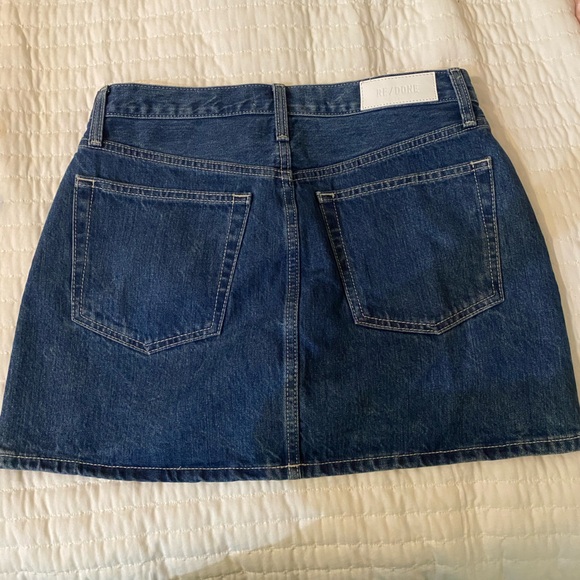 Re/Done denim mini skirt - Picture 3 of 4